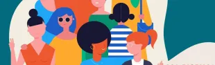 Donne stilizzate per descrivere il progetto "Pensare, Leggere, Fare il femminile"