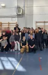Gruppo di studenti in palestra
