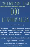 Locandina spettacolo teatrale "Dio"